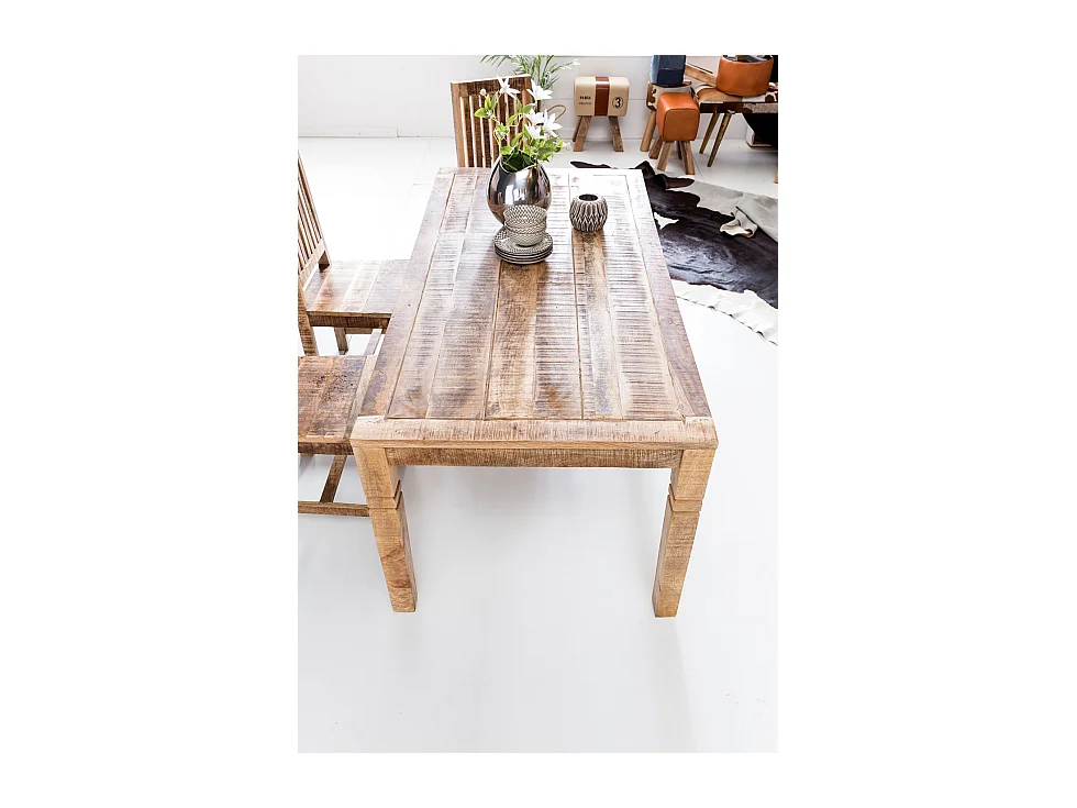 RUSTICA Mango massief houten staplanken 90 x 45 x 35 cm 2 planken | Nature Houten Design Plank | Landelijke stijl bijzettafel | Kleine massief houten boekenkast