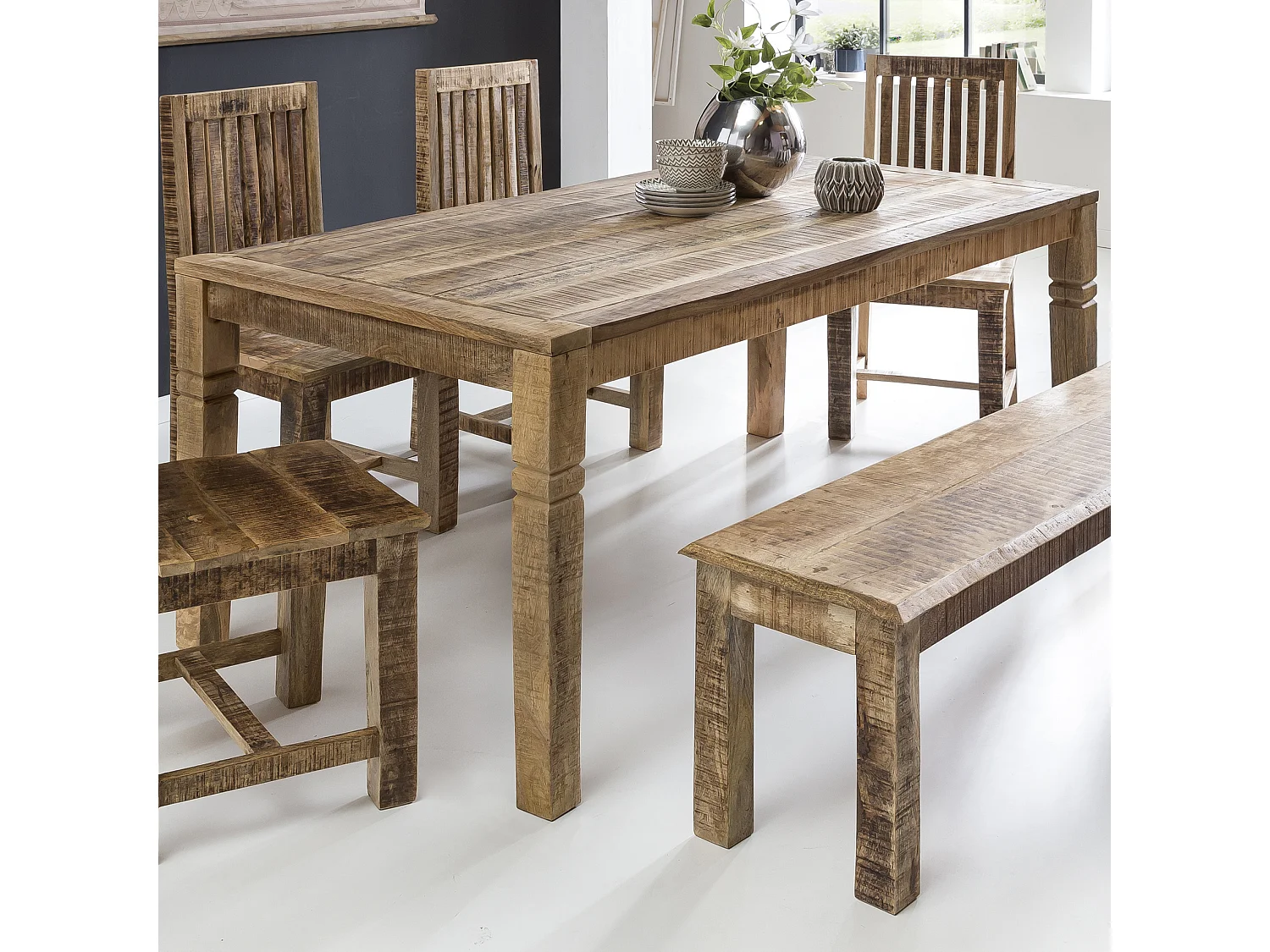table à manger Rustica 120 x 70 x 76 cm Solid-Bois Mango