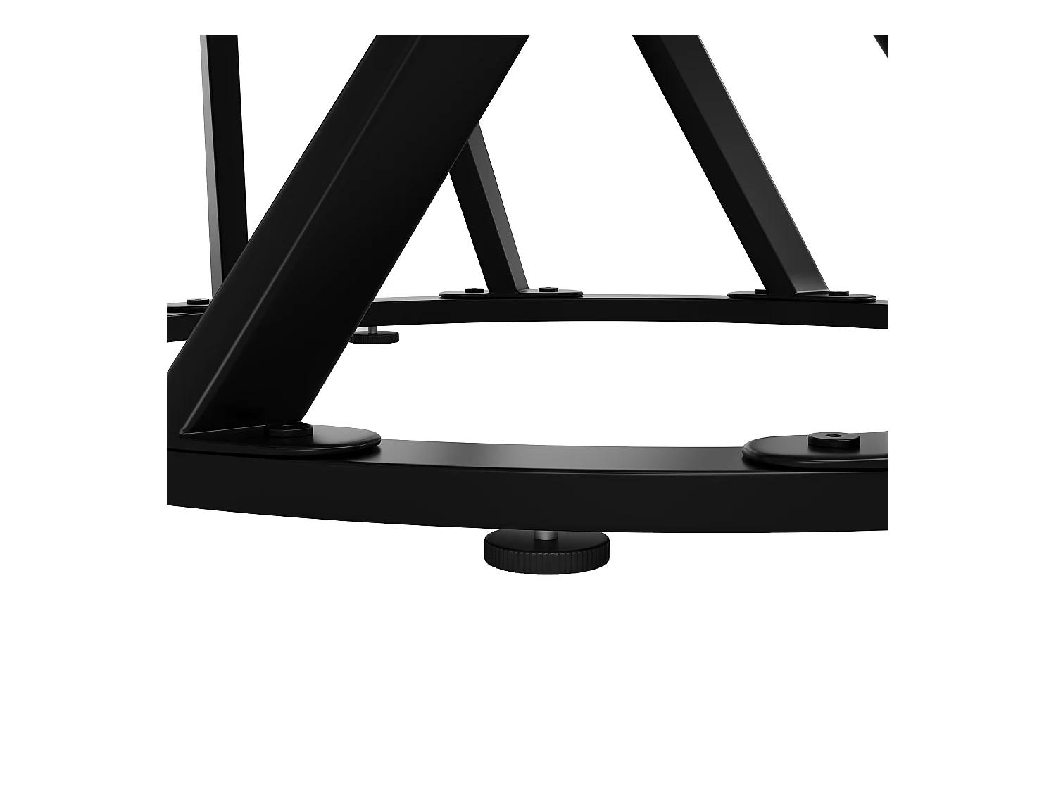 Table à manger 4 places - 80 x 80 x 76cm - table ronde pieds en métal noirs  - plateau en MDF marbré - MDF + métal - noir