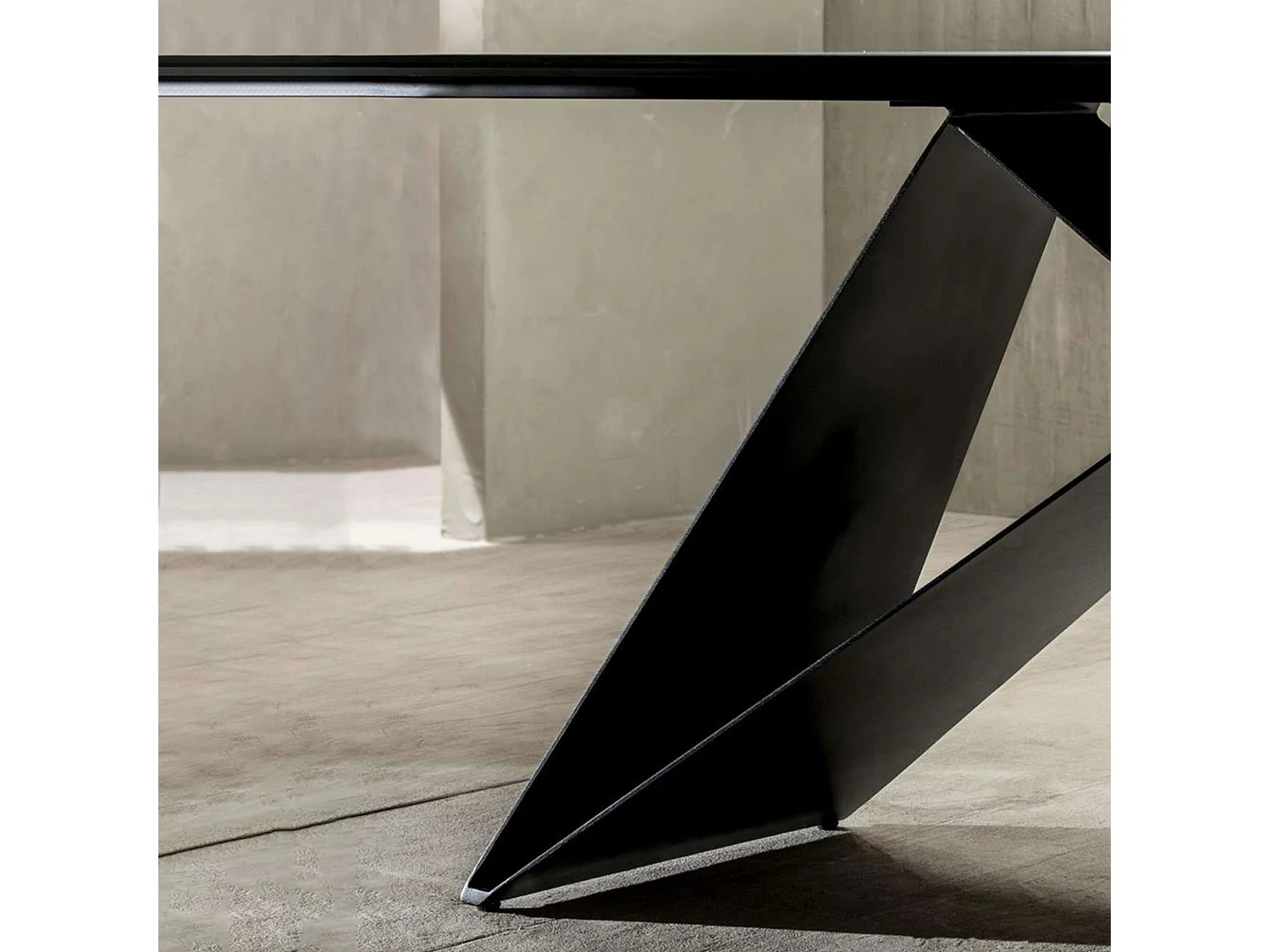 Stół nowoczesny stały "Loyra" z ceramiki na szkle hartowanym z efektem marmuru cm 220x110 76h