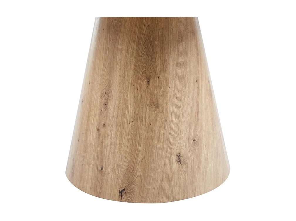 Table à manger SOLENA – Ø120 cm – Coloris chêne vieilli – Design rond – Style contemporain et chaleureux