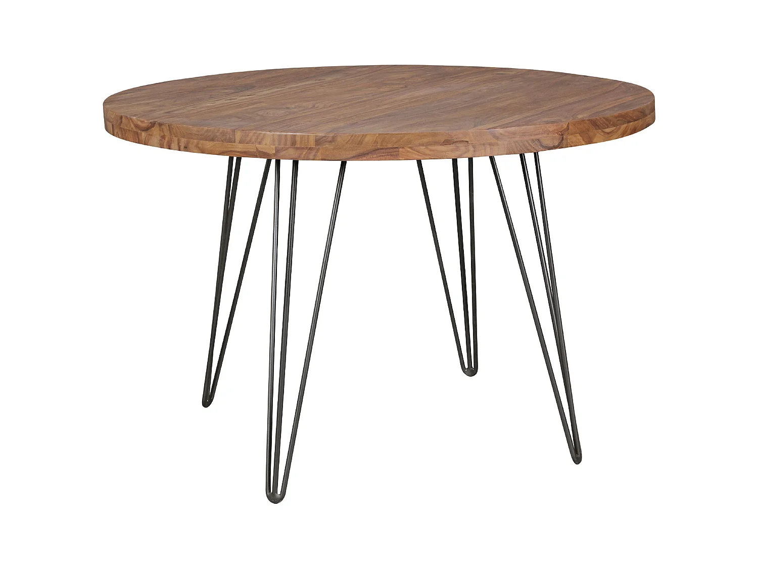 AKOLA Sheesham Massief Houten S-vormige Bijzettafel / Metaal 45 x 60 x 30 cm | Landelijke stijl designer salontafel | Anstellisch Vierkante Opbergtafel