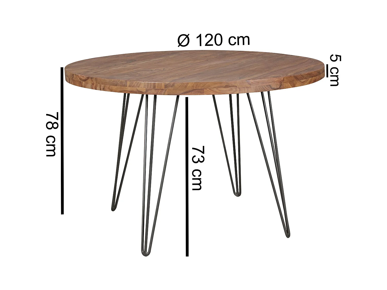 AKOLA Sheesham Massief Houten S-vormige Bijzettafel / Metaal 45 x 60 x 30 cm | Landelijke stijl designer salontafel | Anstellisch Vierkante Opbergtafel