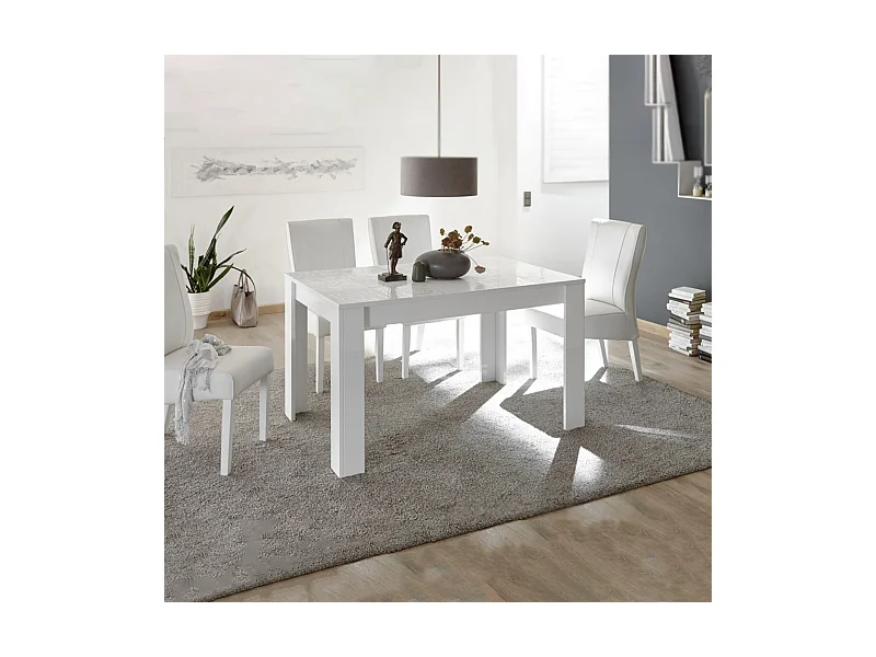 Fester moderner Tisch "Urban" aus weißem Siebdruckholz, 180 x 90 cm, 79 h