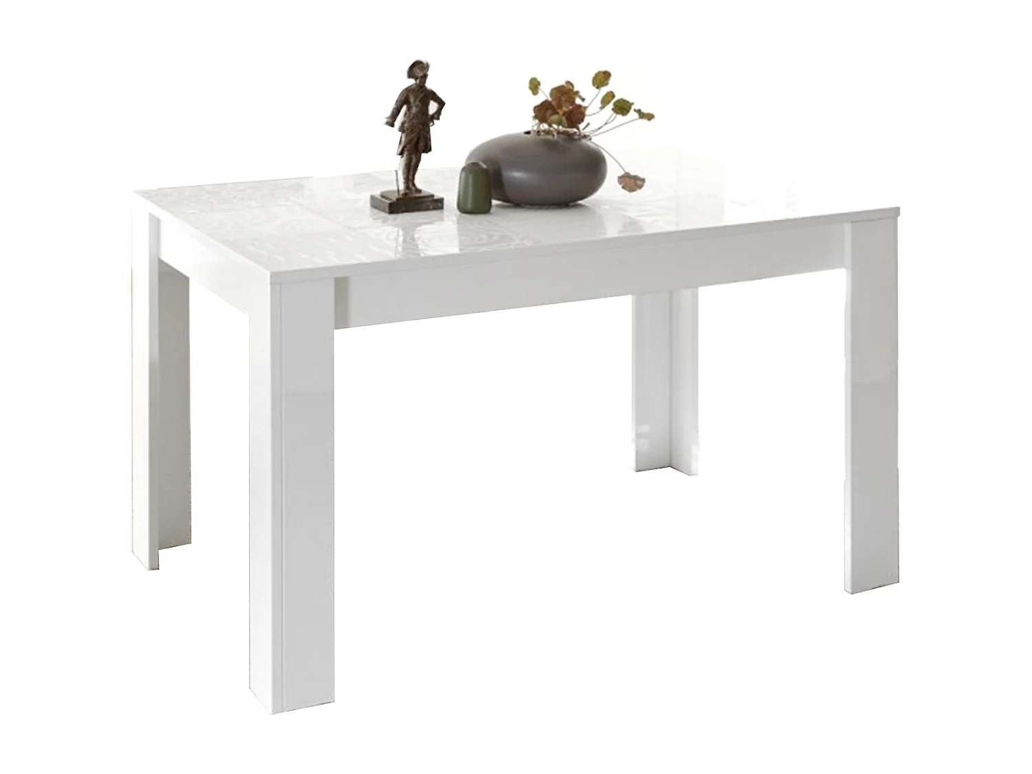 Mesa fixa moderna "Urban" em madeira serigrafada branca cm 180x90 79h