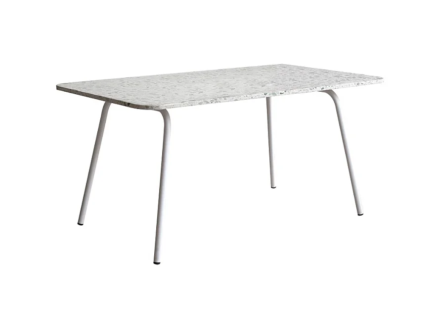 Table rectangulaire en terrazzo premium et métal 160 Elio green