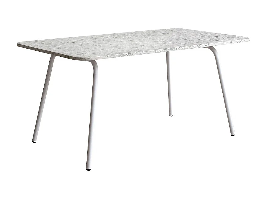 Table rectangulaire en terrazzo premium et métal 160 Elio green