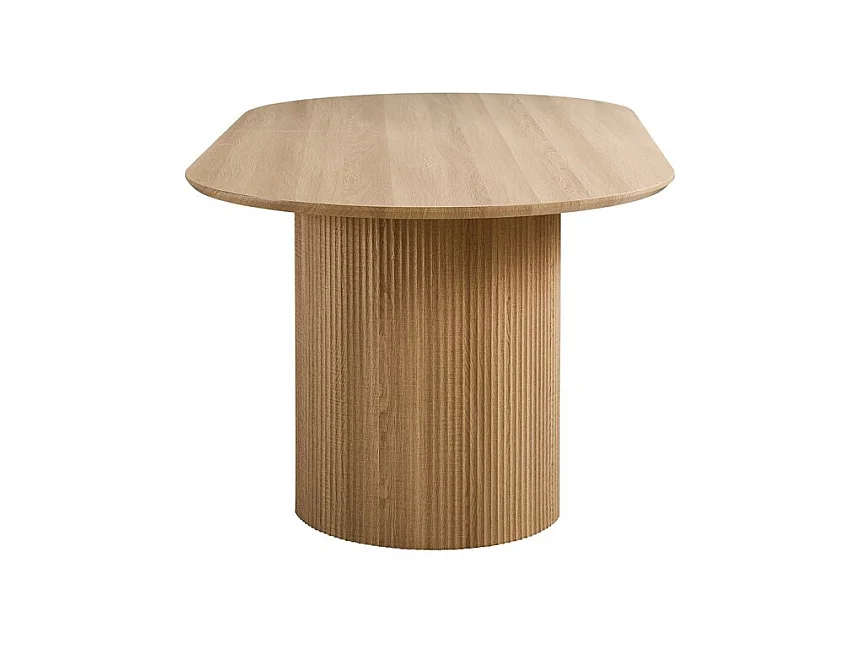 Table à manger ovale VAGOS – 200 x 100 cm – Coloris chêne naturel – Design contemporain et chaleureux