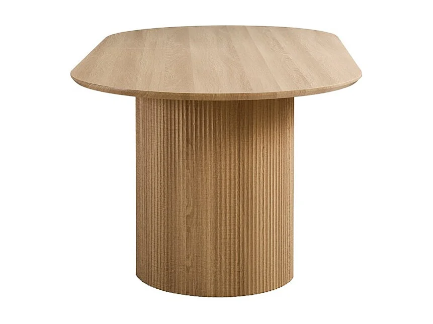 Table à manger ovale VAGOS – 200 x 100 cm – Coloris chêne naturel – Design contemporain et chaleureux