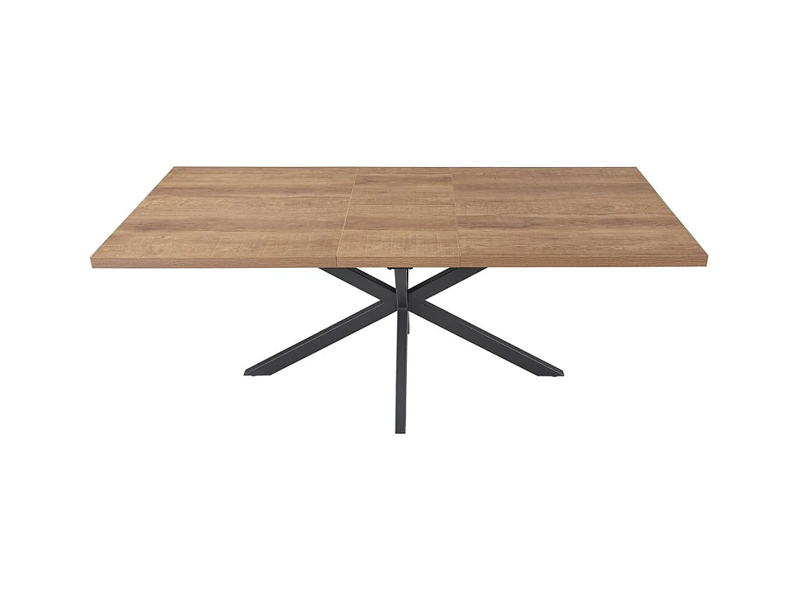 Mesa extensible KALVANO – 160 a 200 cm – Roble oscuro – Tablero de 40 mm – Diseño contemporáneo