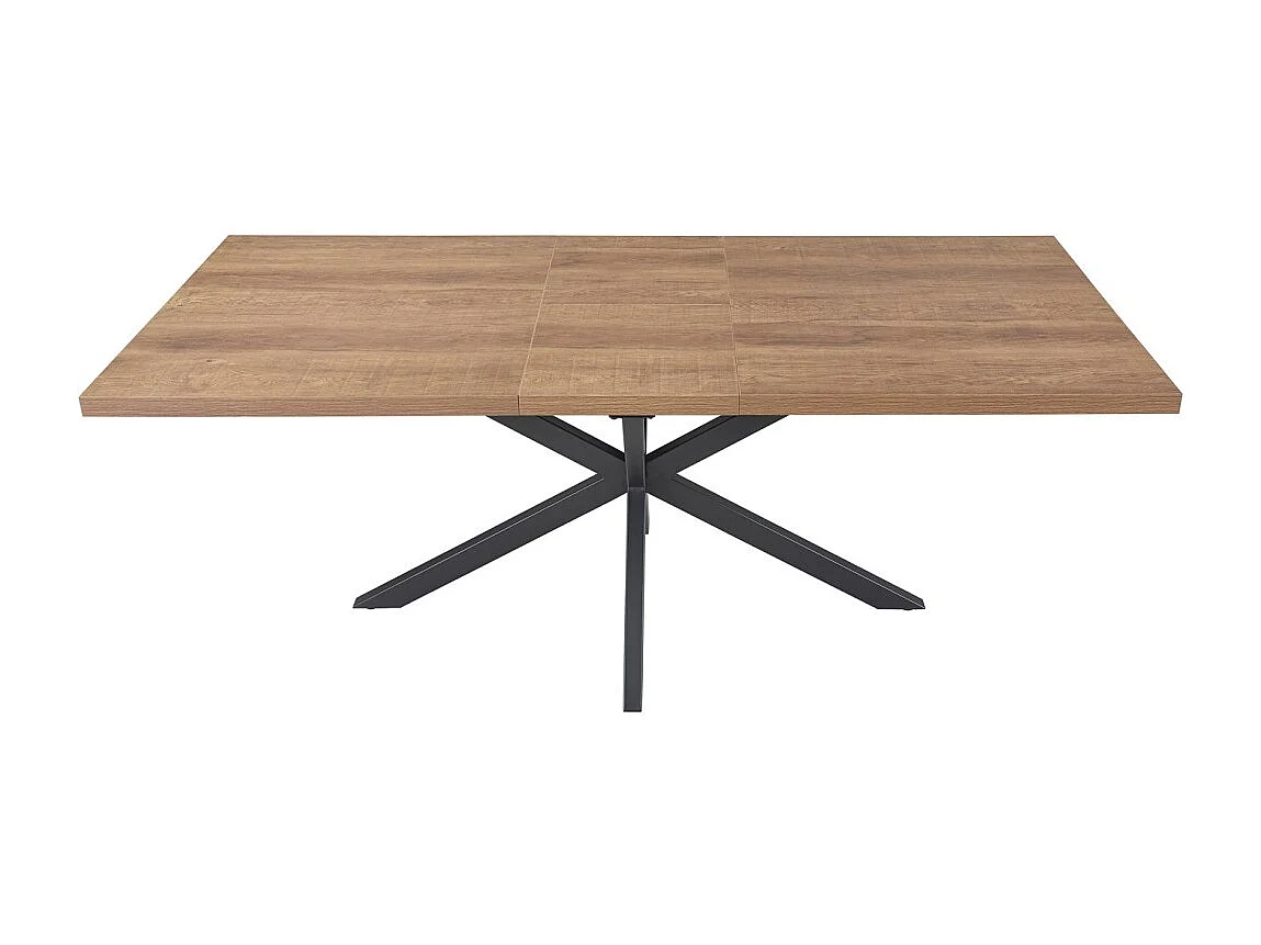 Mesa extensible KALVANO – 160 a 200 cm – Roble oscuro – Tablero de 40 mm – Diseño contemporáneo