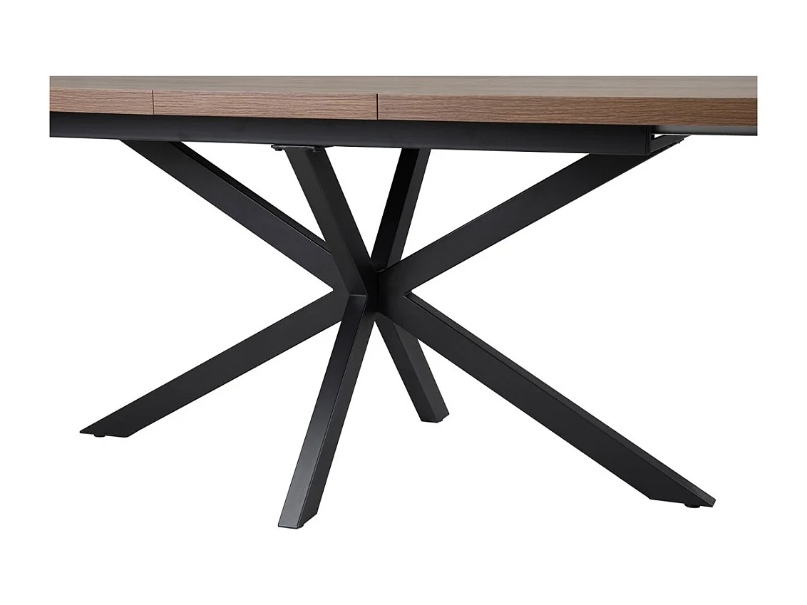 Mesa extensible KALVANO – 160 a 200 cm – Roble oscuro – Tablero de 40 mm – Diseño contemporáneo