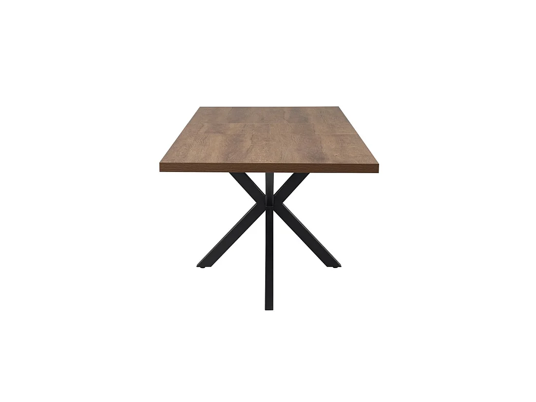 Table extensible KALVANO – 160 à 200 cm – Chêne foncé – Plateau 40 mm – Design contemporain