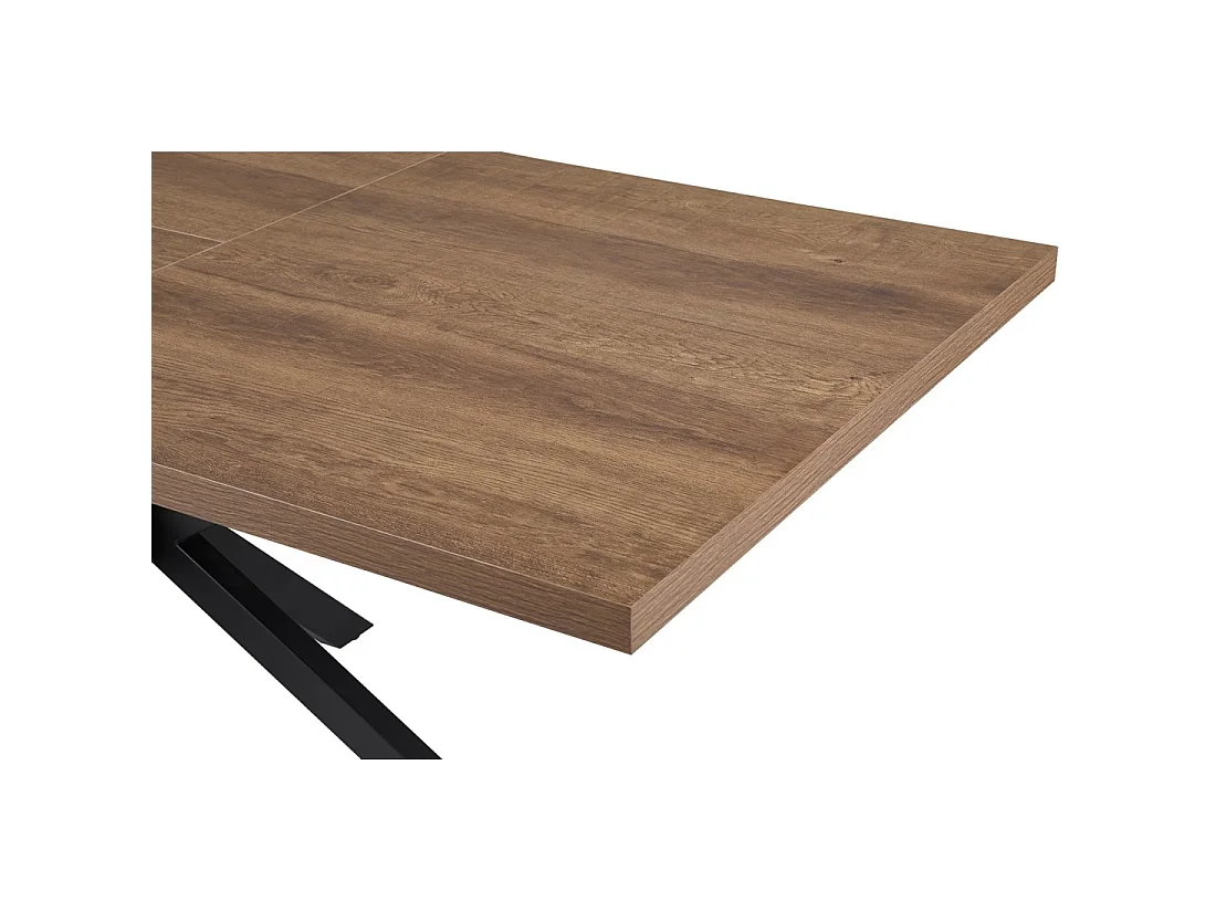 Table extensible KALVANO – 160 à 200 cm – Chêne foncé – Plateau 40 mm – Design contemporain