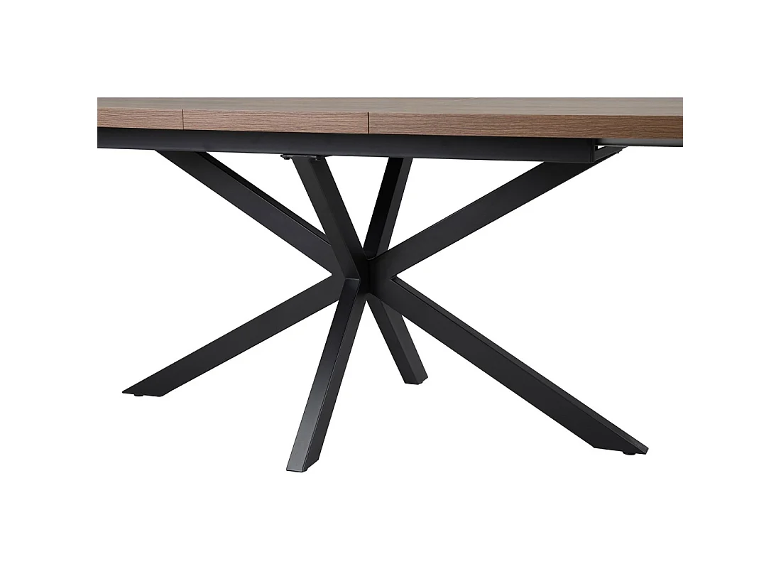 Table extensible KALVANO – 160 à 200 cm – Chêne foncé – Plateau 40 mm – Design contemporain