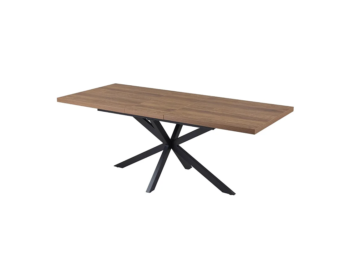 Table extensible KALVANO – 160 à 200 cm – Chêne foncé – Plateau 40 mm – Design contemporain