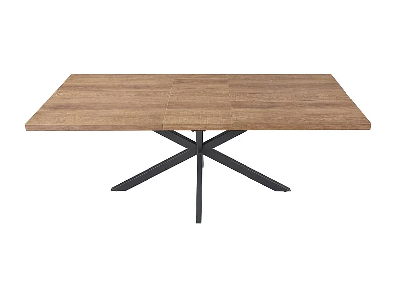 Table extensible KALVANO – 160 à 200 cm – Chêne foncé – Plateau 40 mm – Design contemporain
