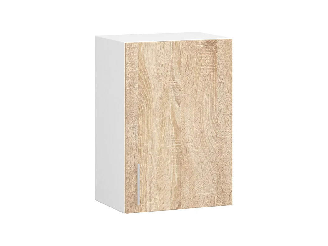 Ensemble de cuisine vitré AKORD LIMA 1.8m Blanc 180 cm 7 portes 1 tiroir façade Chêne Sonoma 8 étagères 180x44,5x203 cm