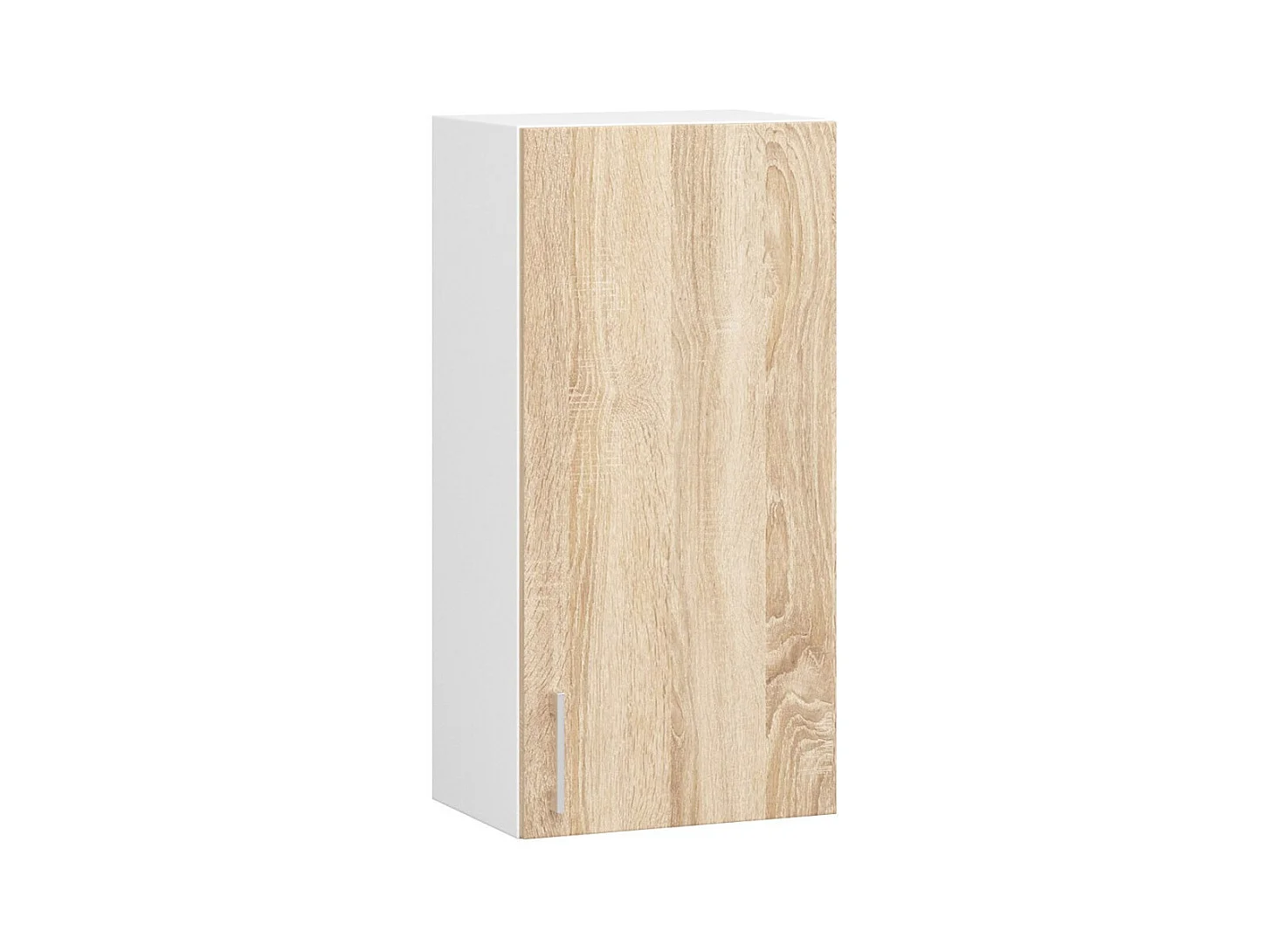 Ensemble de cuisine vitré AKORD LIMA 1.8m H720 Blanc 180 cm 7 portes 1 tiroir façade Chêne Sonoma 8 étagères 180x44,5x203 cm