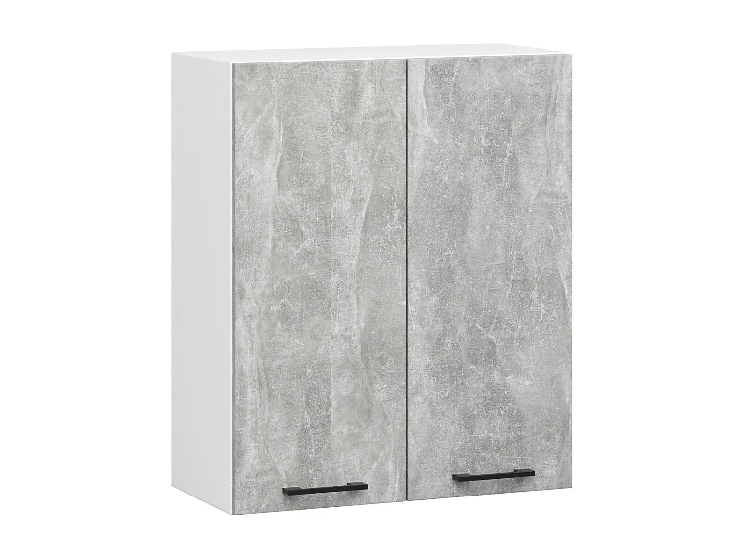 Ensemble de cuisine vitré AKORD OLIWIA 2.4m Blanc 240 cm 11 portes 1 tiroir façade Béton 240x46x203 cm