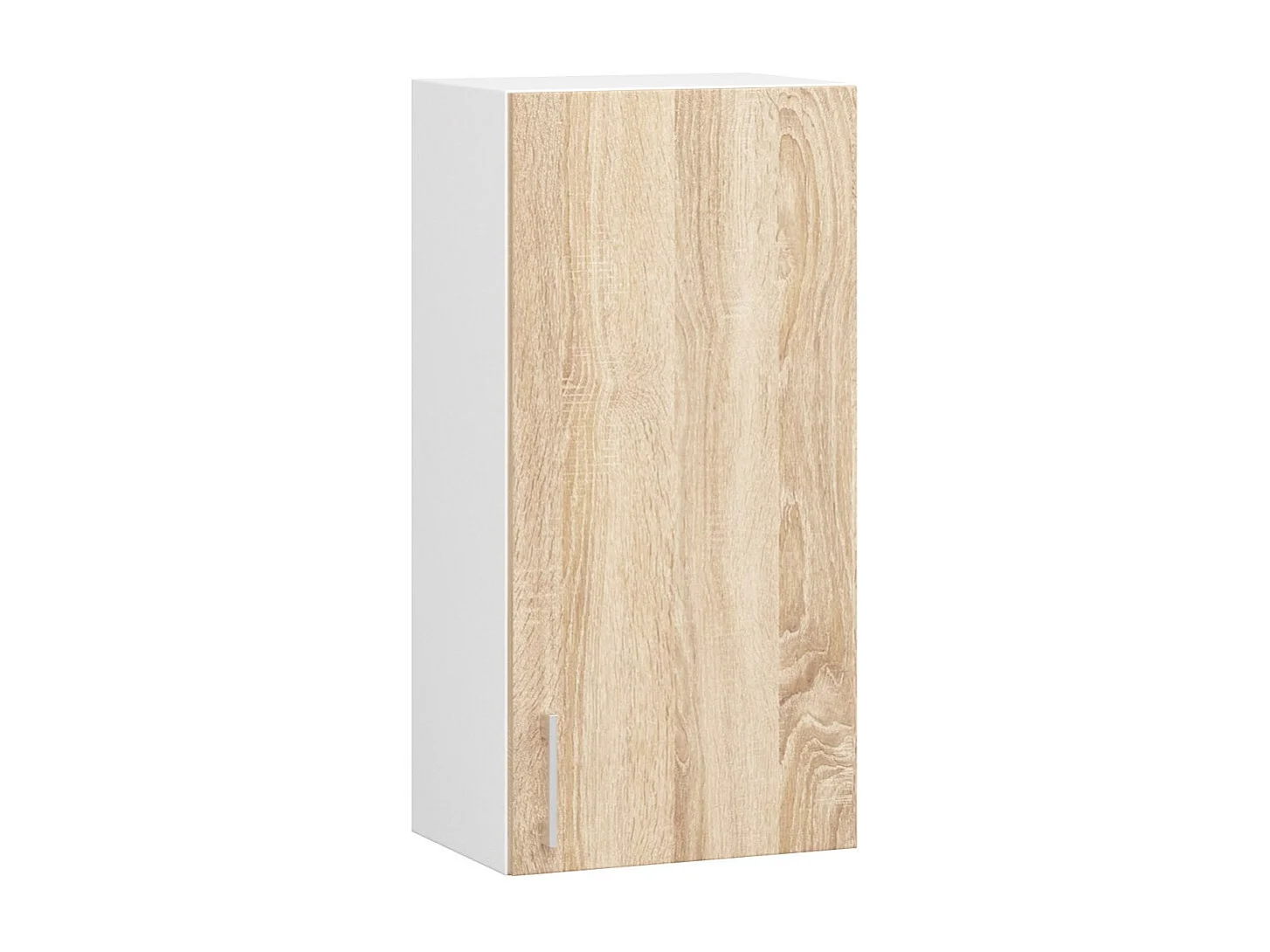 Complete Keuken, Keukenmeubelset met Verkblad LIMA H720 240 cm breed met Vitrinekast / Keukeneenheid zonder apparatuur / Wit – Sonoma Eik / 240 x 203 x 44,5 cm