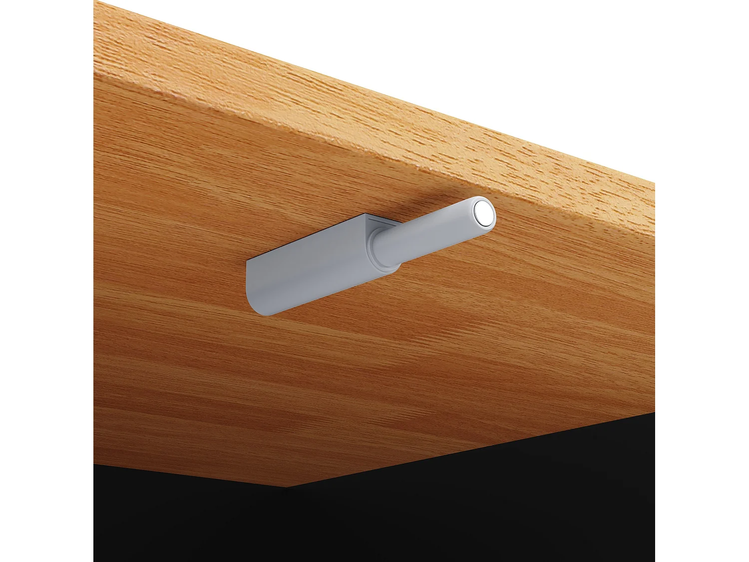 Isla de cocina negra - Isla de cocina móvil con especiero y 8 cajones - Superficie extensible