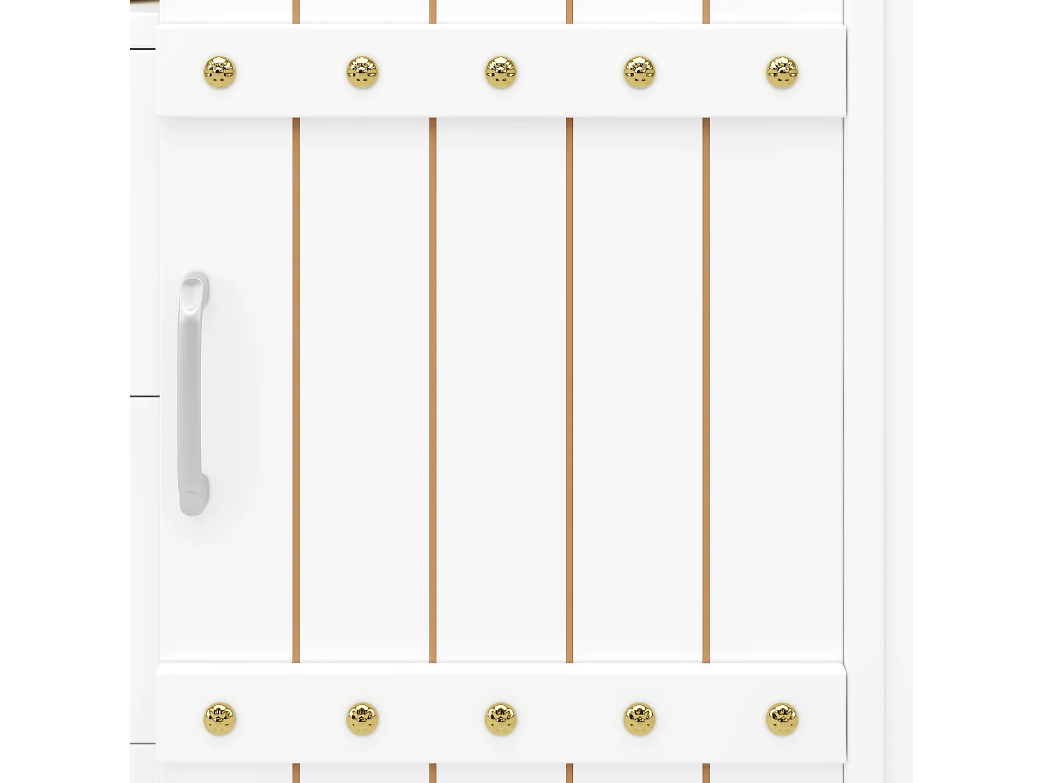 Isola cucina mobile - Isola cucina bianca con porta scorrevole e ruote - piano di lavoro pieghevole - 3 cassetti