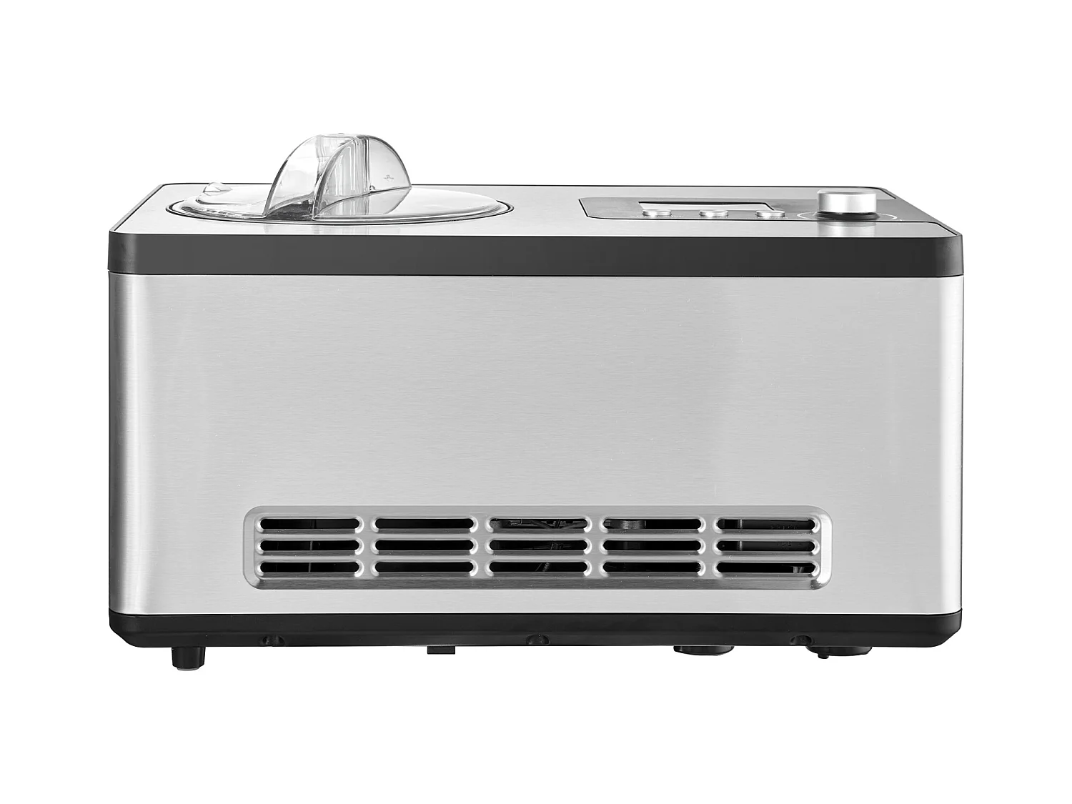 Sorbetière Automatique SucceBuy de 2 L, Sorbetière Électrique en Acier Inoxydable, Machine à Glace à 3 Modes avec Écran LCD et Minuterie, Argent