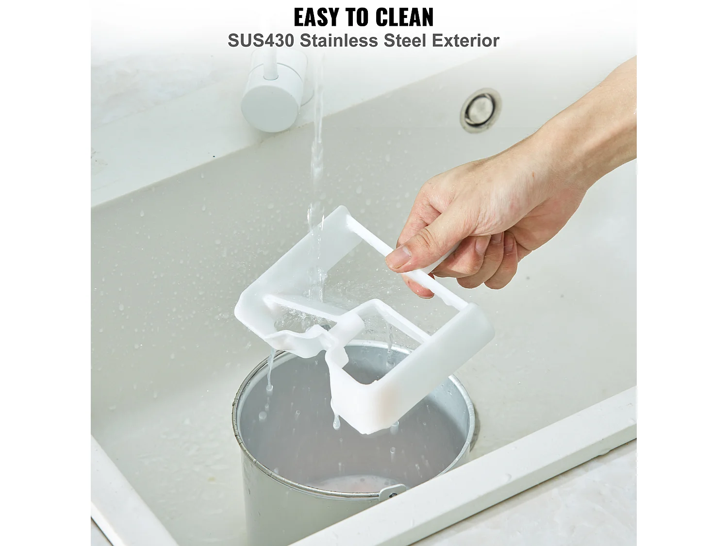 Automatische IJsmachine SucceBuy van 2 L, Elektrische IJsmachine van RVS, IJsmachine met 3 Modussen met LCD-Scherm en Timer, Zilver