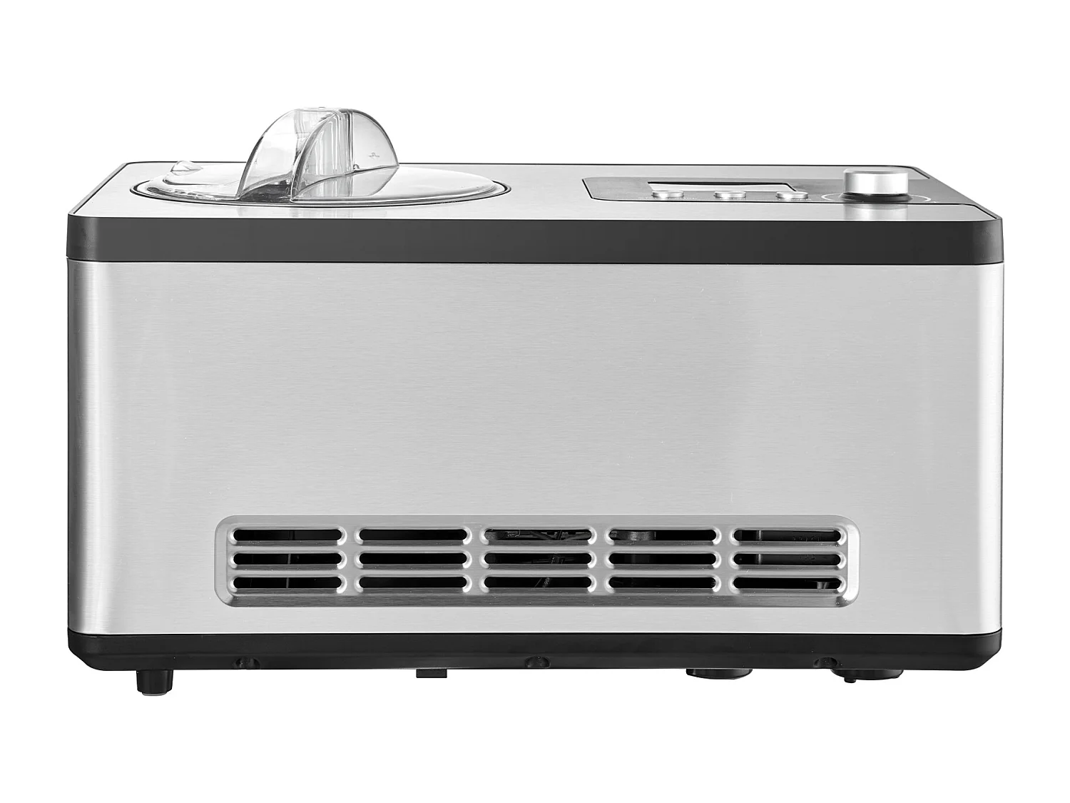 Automatische IJsmachine SucceBuy van 2 L, Elektrische IJsmachine van RVS, IJsmachine met 3 Modussen met LCD-Scherm en Timer, Zilver