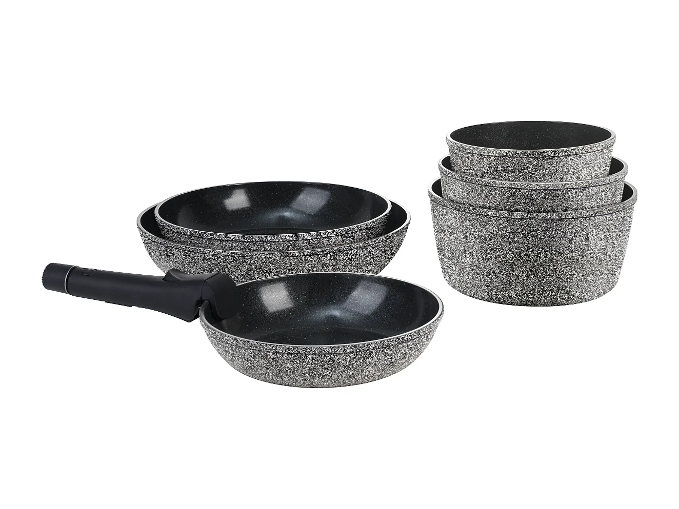 Set de 7 pièces noir amovible - "Charbon"