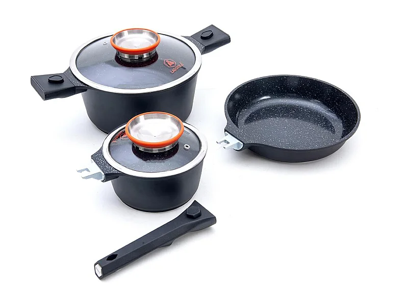 Set de 8 pièces noir 24cm amovible - "Alizée Minimax"