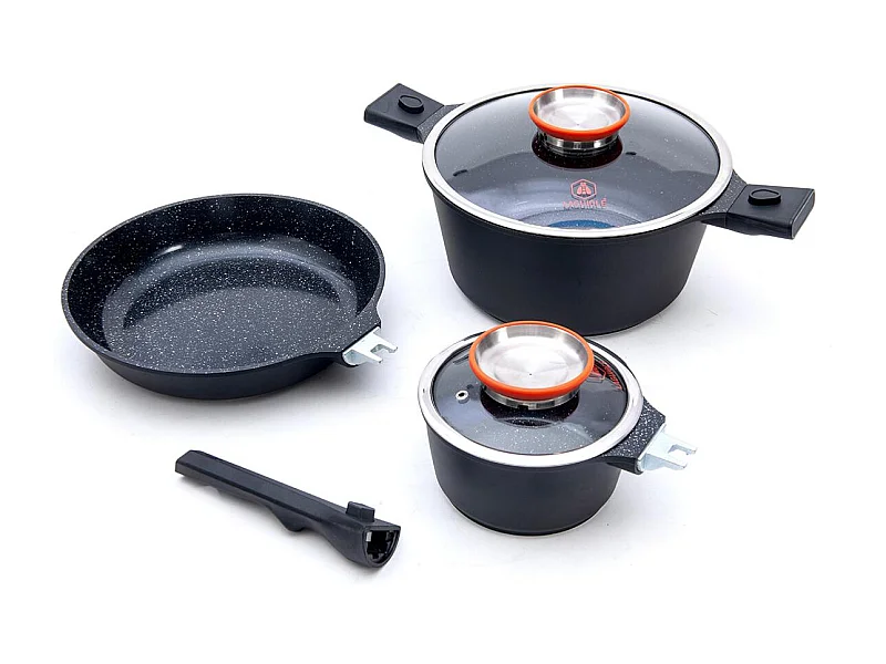 Set de 8 pièces noir 28cm amovible - "Alizée Maxlux"