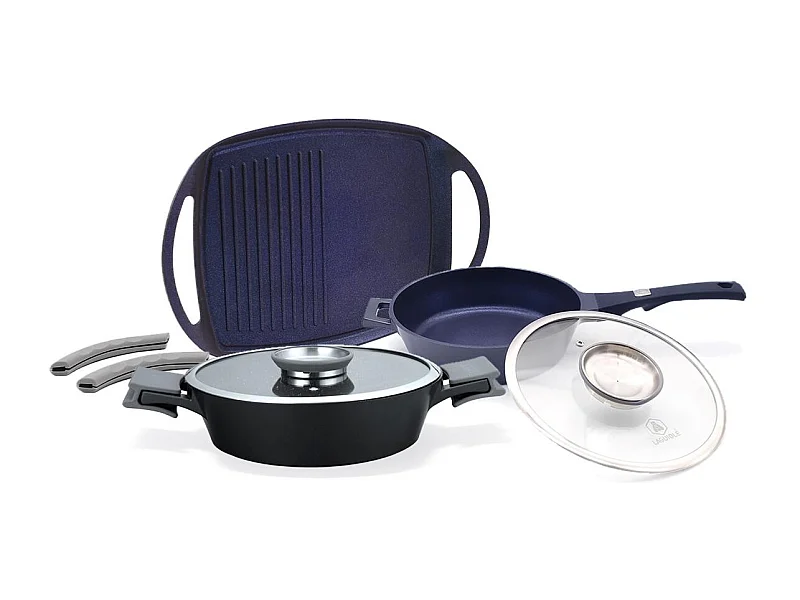 Batterie de cuisine - 9 pièces antiadhésif