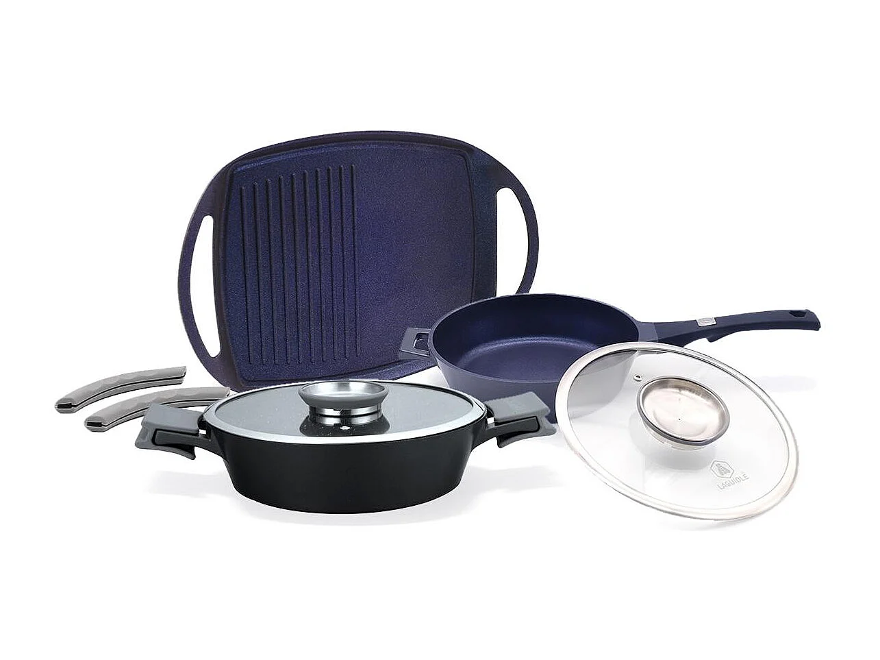 Batterie de cuisine - 9 pièces antiadhésif