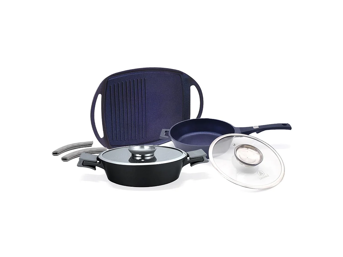 Batterie de cuisine - 9 pièces antiadhésif