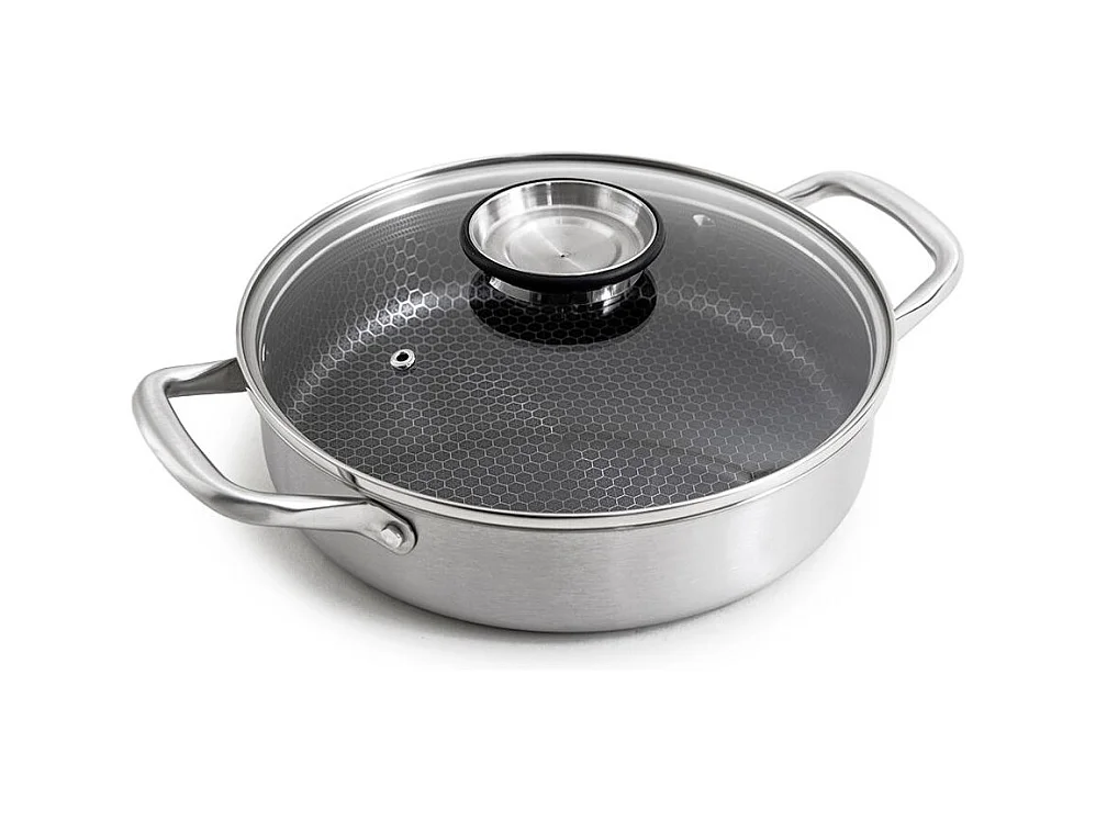 Sautoir 24cm triplex avec couvercle - "Black Cube"