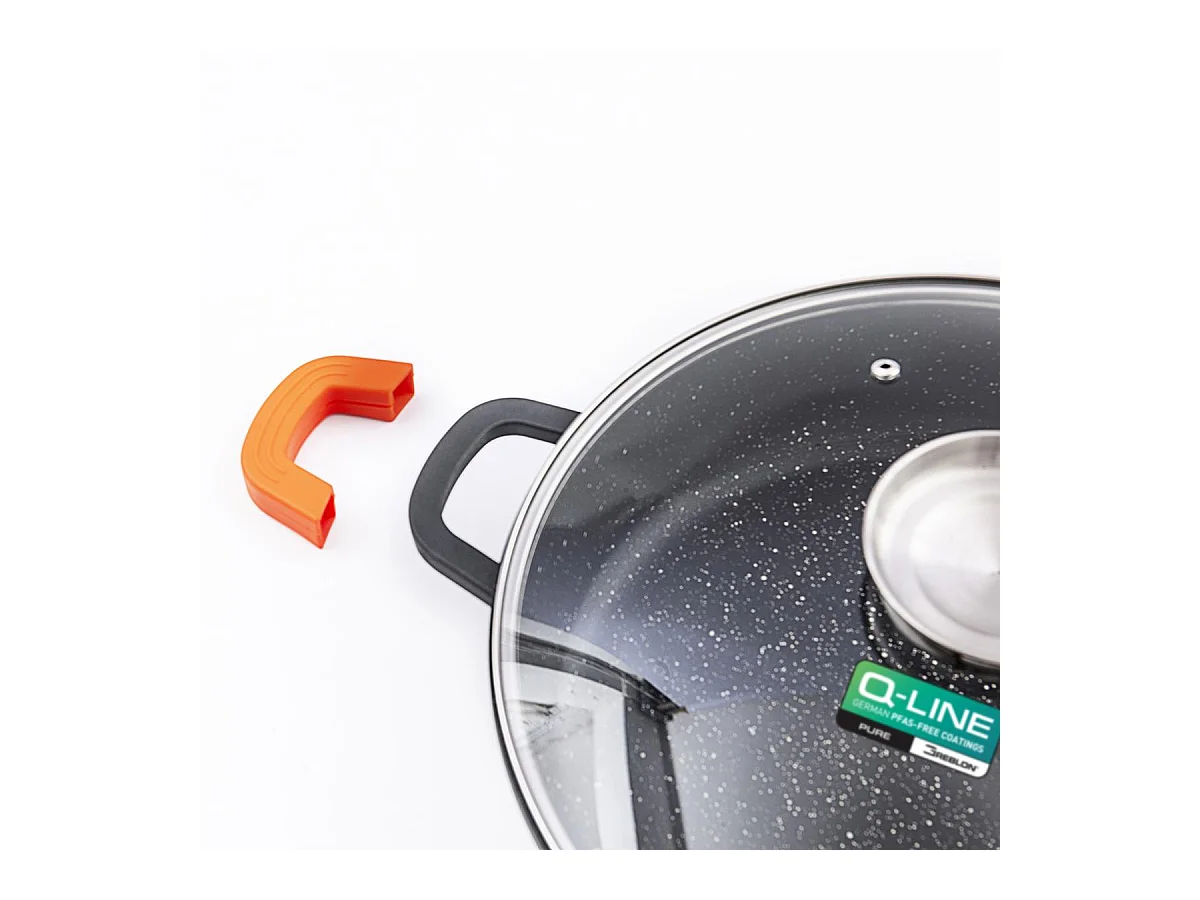 Faitout noir 40cm revêtement céramique - "RobuCook"