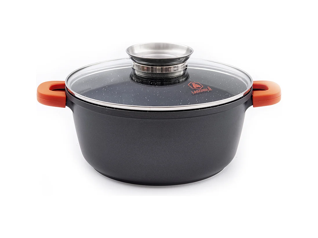 Faitout noir 24cm revêtement céramique - "RobuCook"