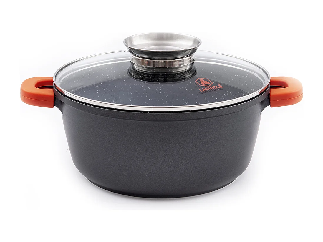 Faitout noir 24cm revêtement céramique - "RobuCook"