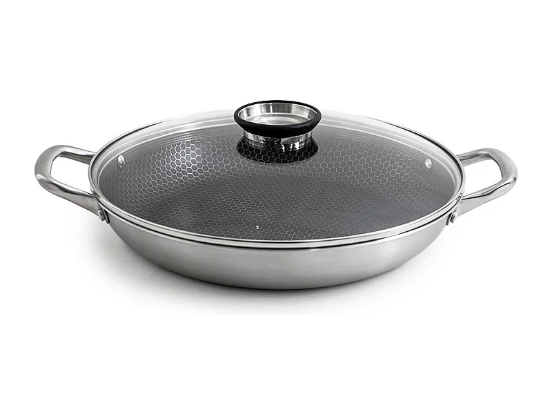 Plat à paëlla 32cm triplex avec couvercle - "Black Cube"