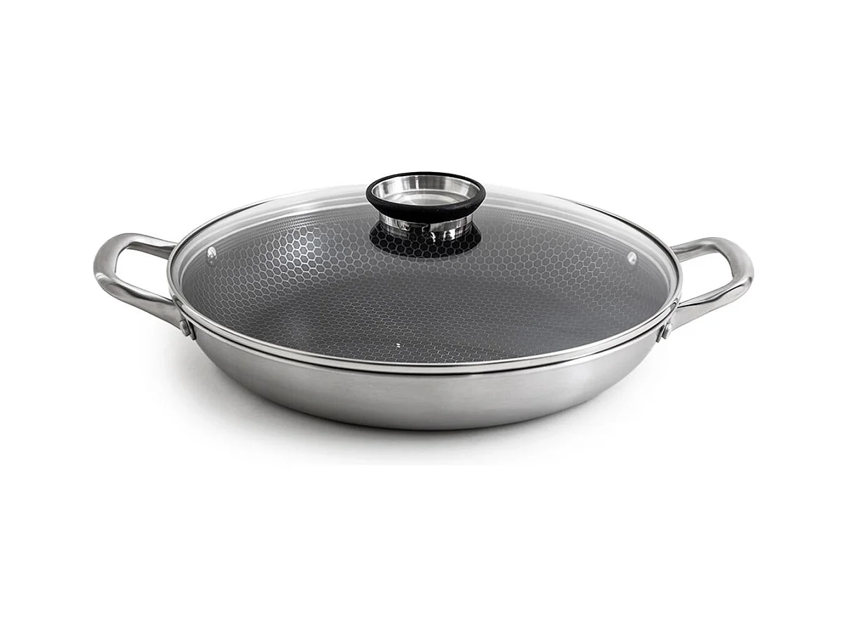 Plat à paëlla 32cm triplex avec couvercle - "Black Cube"