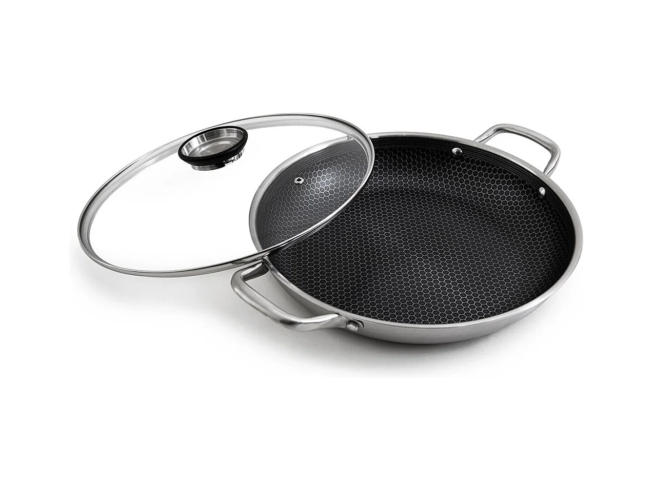 Plat à paëlla 32cm triplex avec couvercle - "Black Cube"