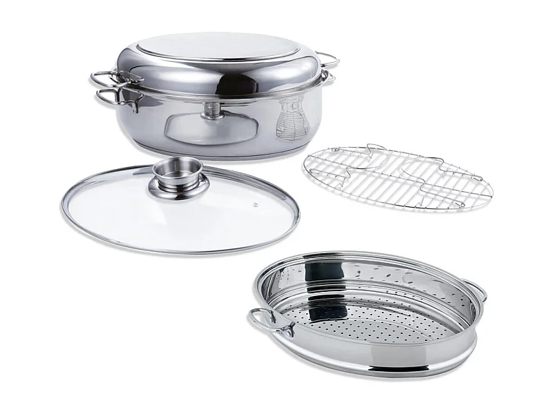 Braisière inox 38cm - 5 pièces