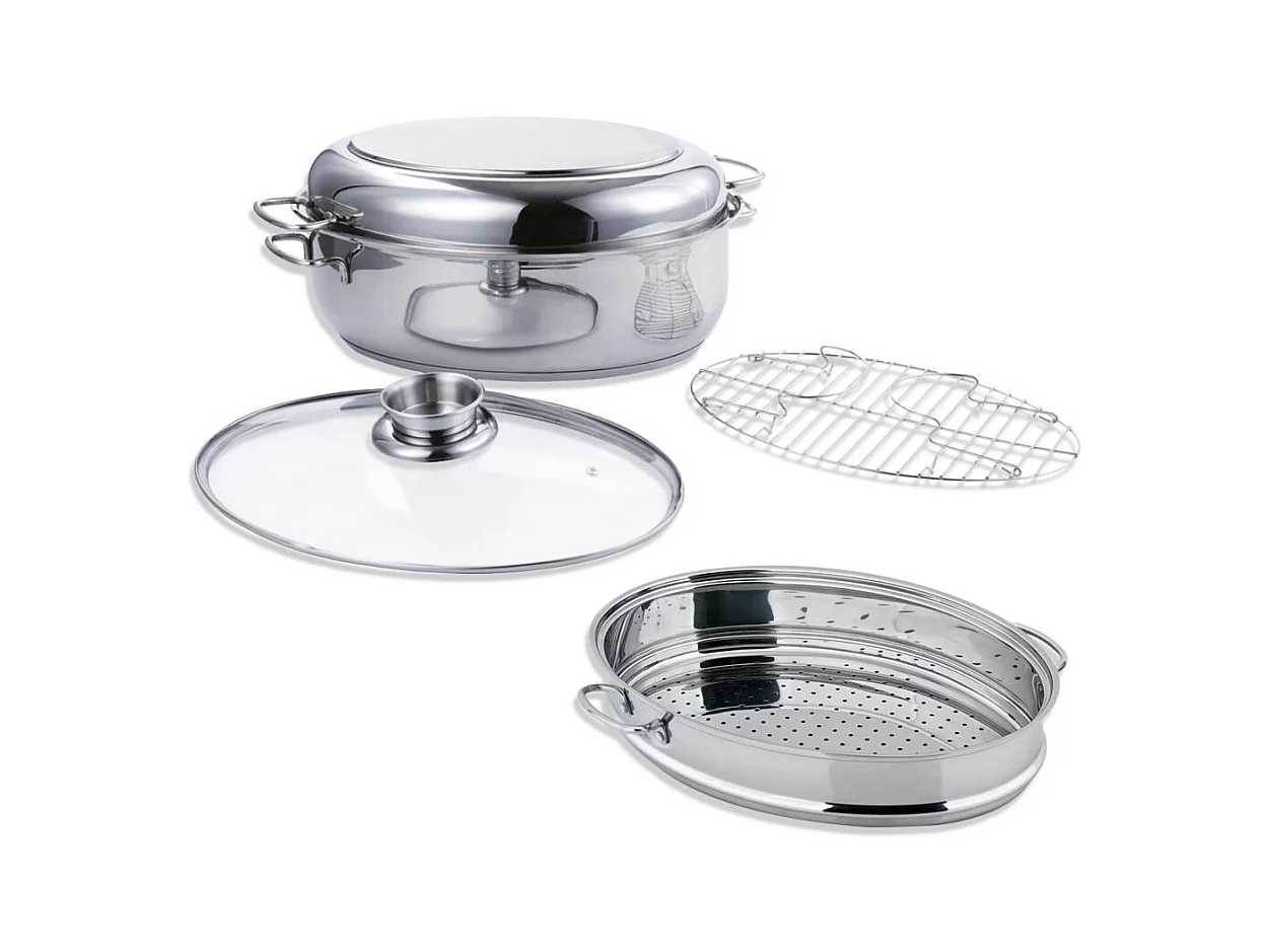 Braisière inox 38cm - 5 pièces