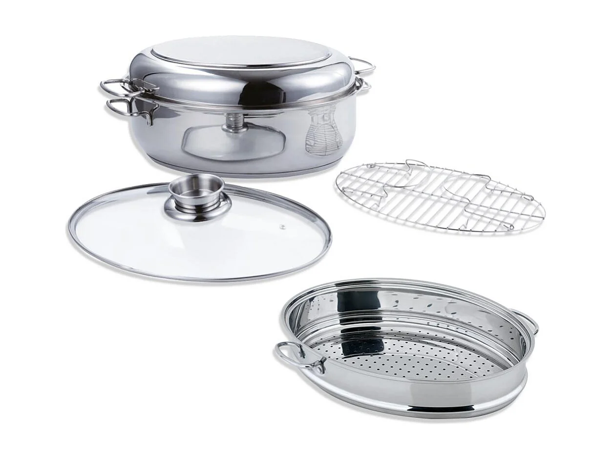 Braisière inox 38cm - 5 pièces