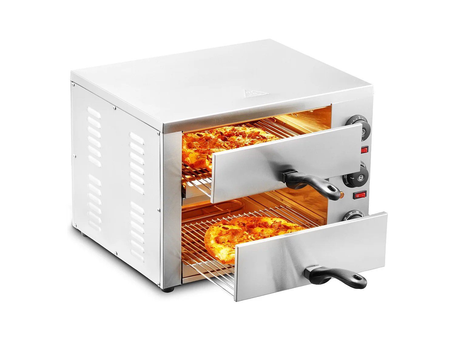 Forno Elétrico para Pizza SucceBuy de Mesa, Tamanho 30CM, com Temperatura Ajustável e Cronômetro de 0 a 120 Minutos