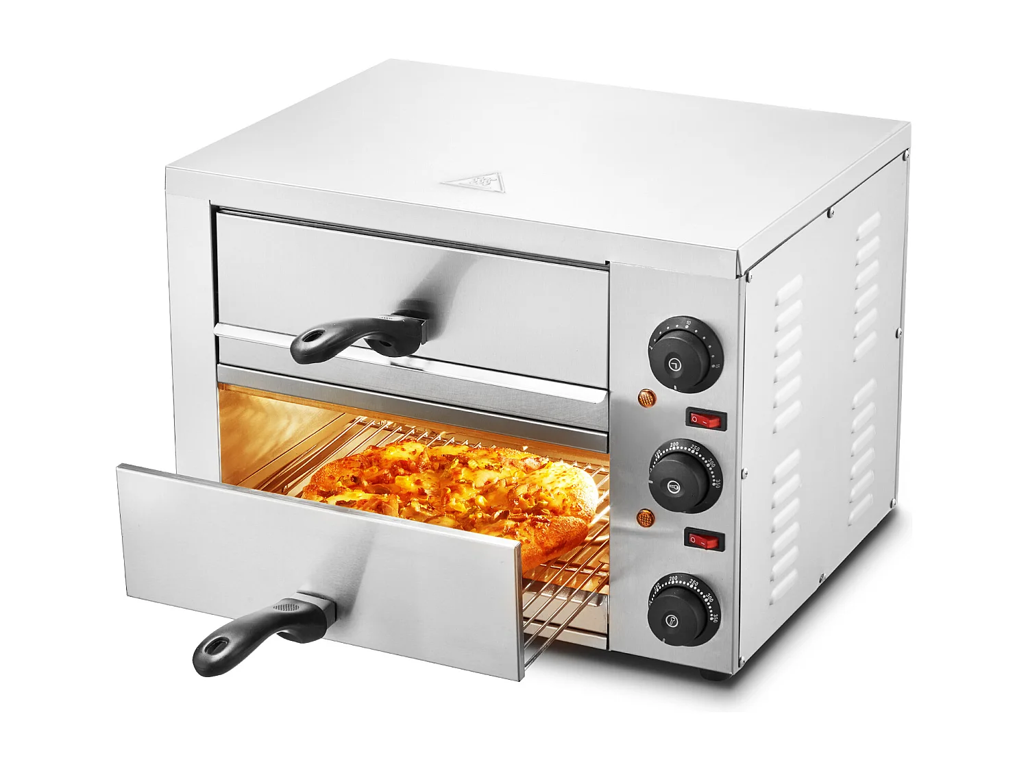 Forno Elettrico per Pizze SucceBuy da Contorno, Dimensione 30CM, con Temperatura Regolabile e Cronometro da 0 a 120 Minuti