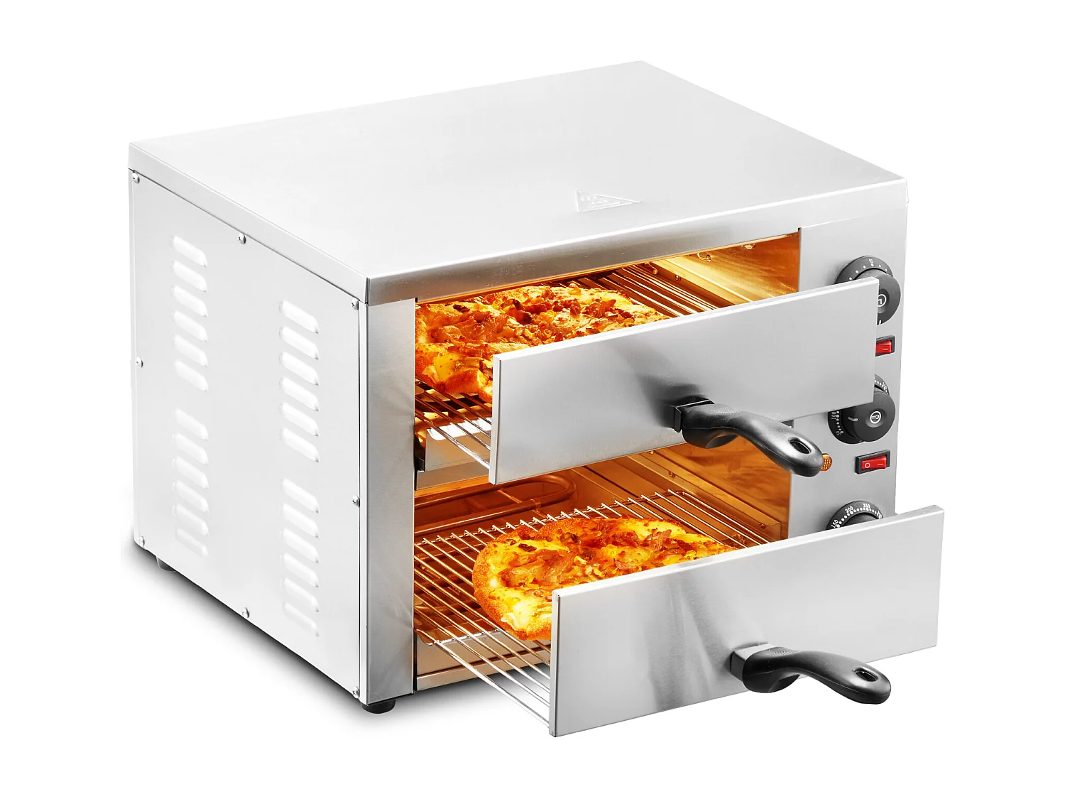 Forno Elettrico per Pizze SucceBuy da Contorno, Dimensione 30CM, con Temperatura Regolabile e Cronometro da 0 a 120 Minuti