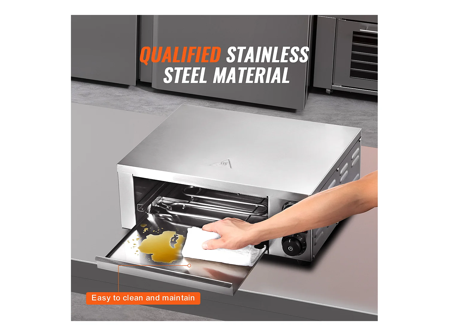 Four à Pizza SucceBuy Électrique de Comptoir, Taille de 30CM, 1500 W, avec Température Réglable et Minuterie de 0 à 120 Minutes